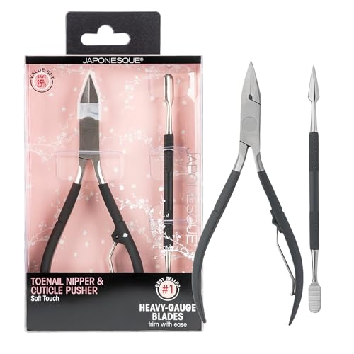 JAPONESQUE Soft Touch Toenail Clipper & Cuticle Pusher Manicure Set