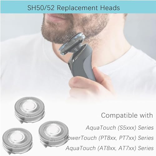 Gleway SH50 Replacement Heads 9 Pack for Philips Series 5000 Shavers
