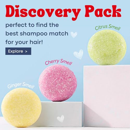Muun Natural Shampoo Bar Set - Ginger, Rosemary & Rice Water (3 Pack)