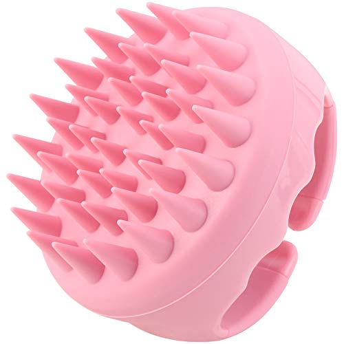 BTYMS Silicone Scalp Shampoo Brush & Massager - Pink