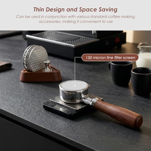 53.3mm Stainless Steel Puck Screen Set with Magnetic Extractor & Stand