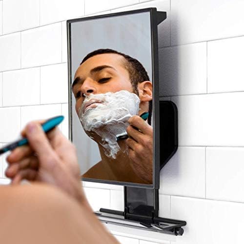 Fogless Shower Mirror - Adjustable Anti-Fog Bathroom Mirror with Squeegee | Rust-Proof, Impact-Resistant Design