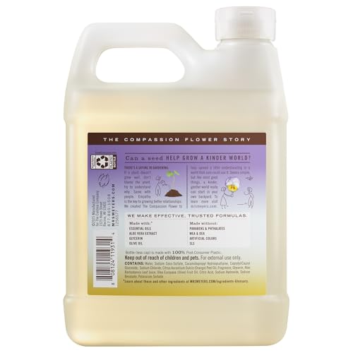 MRS. MEYER'S CLEAN DAY Hand Soap Refill, Compassion Flower Scent, 33 Fl Oz Bottle
