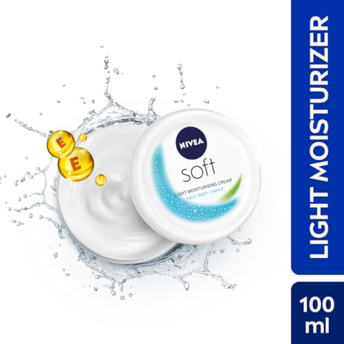 NIVEA Soft Light Moisturizer Cream with Vitamin E & Jojoba Oil 100ml