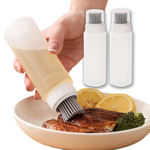 Food-Grade Silicone Oil Brush Dispenser - 175ml 2pcs Set