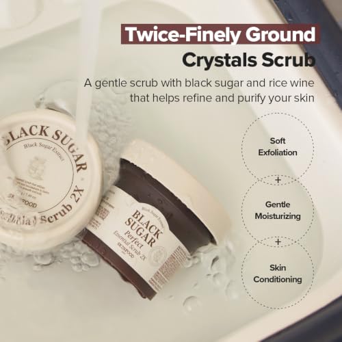 SKINFOOD Black Sugar Perfect Essential Scrub 2X - Exfoliating & Hydrating