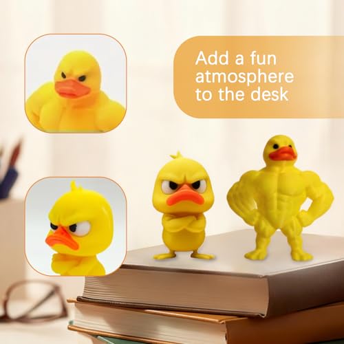 Funny Angry Duck Figurines - 2-Pack Cute Desk Decor