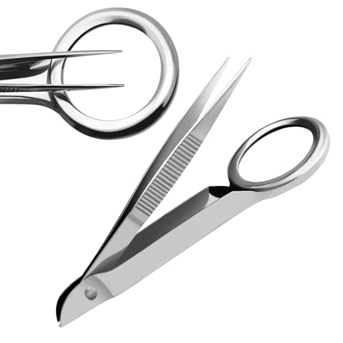 8-Piece Stainless Steel Splinter Forceps Set with Magnifying Glass