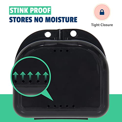 Mrs. Odonto Odorless Retainer Case - Pack of 2, Durable & Ventilated