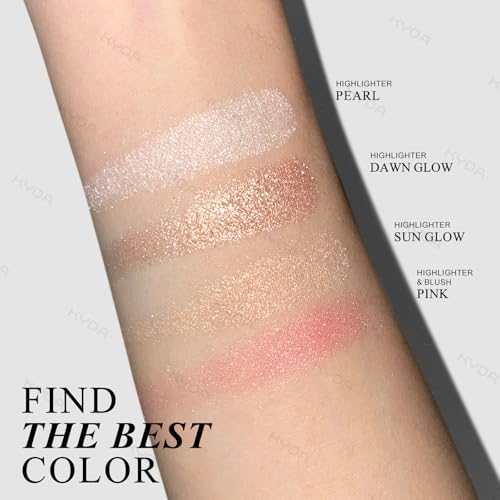 KYDA Baked Highlighter and Contour Palette - Silky Shimmer Face Sculpting