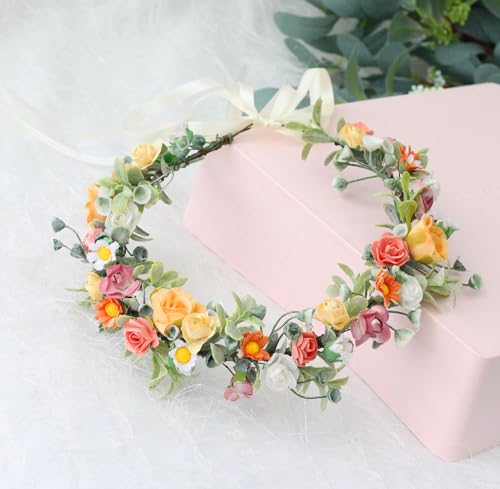 Fairy Flower Crown Woodland Headband Elf Floral Halo Headpiece - Variation 7