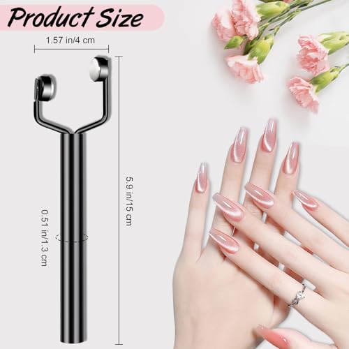 Dexspoeny 3-in-1 Cat Eye Nail Magnet Y-Shaped Magnetic Tool for Gel Polish
