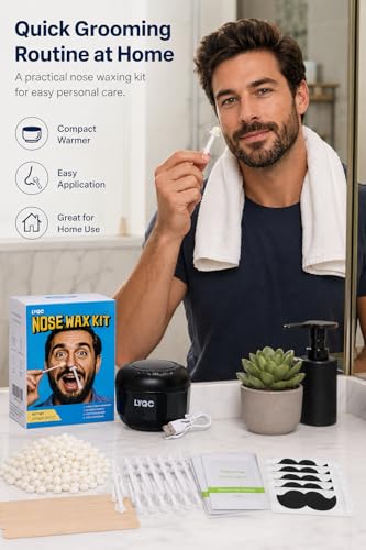 Nose Hair Removal Kit with Wax Beads & Safe Applicator for Men & Women