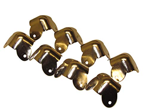 Reliable Hardware 8-Pack Steel Corner Brackets - Nickel Finish