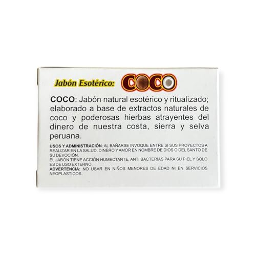 Zoeartcrafts Coconut Ritual Soap - Peruvian Spiritual Cleansing Bar 90g / 3.2oz