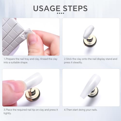 132 Pcs Reusable Non-Toxic Nail Art Clay for DIY & Professionals