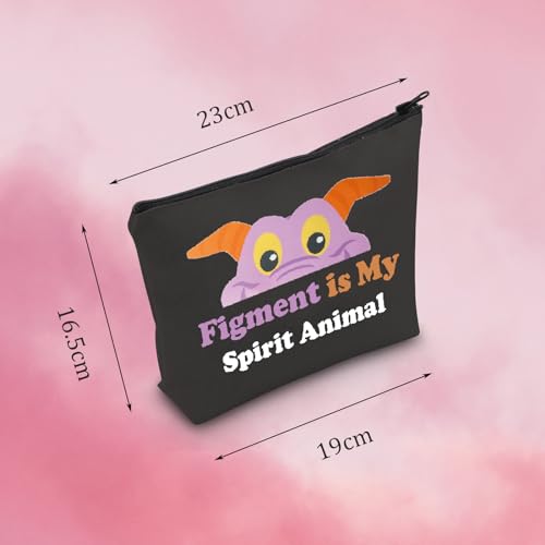MNIGIU Fig BLK Purple Dragon Cosmetic Makeup Bag - Gift for Dragon Lovers