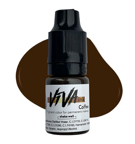 VIVA INK Permanent Eyebrow Microblading Pigment - Coffee, 0.2 oz