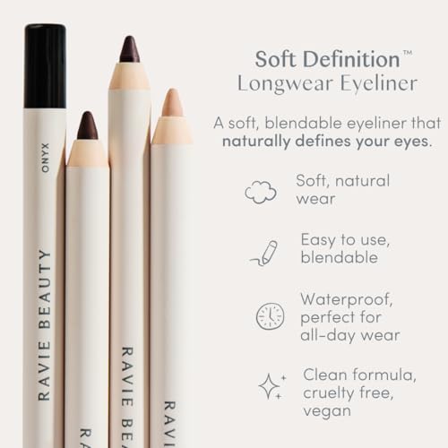 Ravie Beauty Soft Definition Longwear Eyeliner Pencil in Umber - Waterproof, Vegan & Smudge Resistant