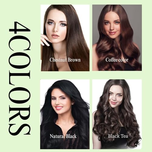 QUAAM Bubble Hair Dye Shampoo - Chestnut Brown, 10 Pack Natural Formula