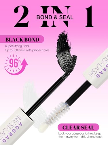 AGGRAD Black Bond & Remover Kit - Super Strong Lash Glue for Extensions