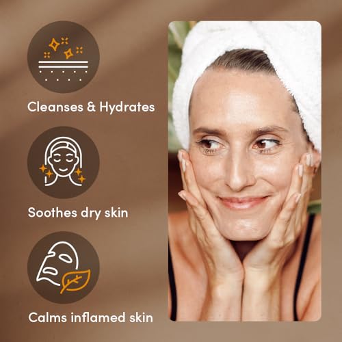 Urban Veda Soothing Facial Cleanser with Sandalwood & Aloe Vera 5.1 Fl Oz - Gentle Hydrating Face Wash for Sensitive & Dry Skin