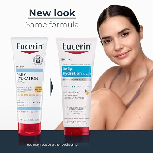 Eucerin Daily Hydration Cream SPF 30 - 8 OZ Moisturizer for Dry Skin