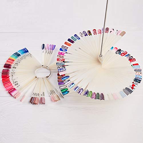 120 Pcs Transparent Nail Art Tips Display Sticks for Practice
