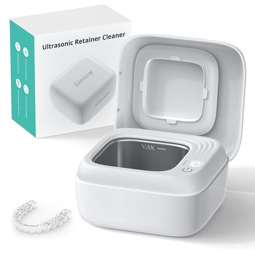 Siinsay Ultrasonic Retainer Cleaner, 170ml Portable Machine for Aligners