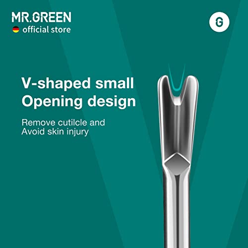 MR.GREEN Stainless Steel Cuticle Pusher & Trimmer Tool