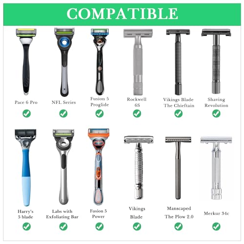 Linkidea Stainless Steel Razor Stand with Weighted Base - Fits Most Razors