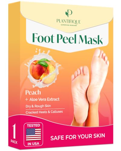 Plantifique Peach Foot Peeling Mask - Exfoliating for Soft Feet