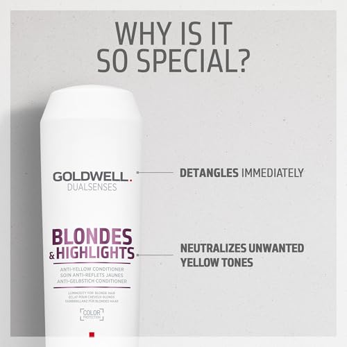 Goldwell Dualsenses Blondes & Highlights Anti-Yellow Conditioner 10.14 Fl Oz - Brightening Hair Care for Blonde & Highlighted Hair
