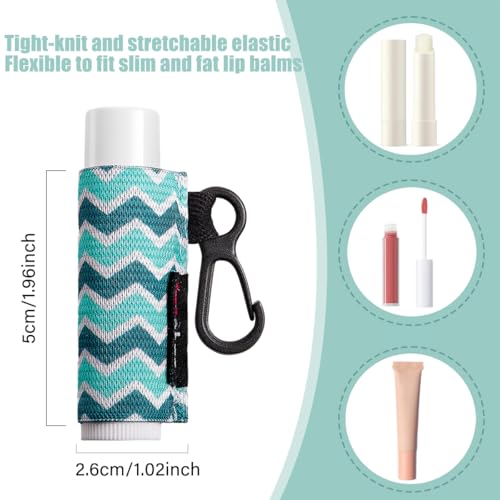 HEYSKAY Dinosaur Lip Balm Keychain Holder 3PCS - Stretchable & Durable