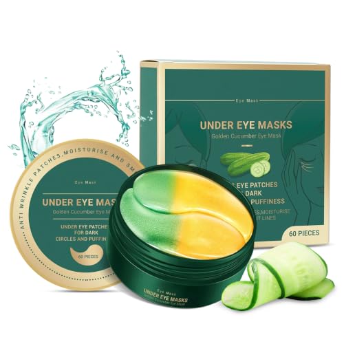 MildMane Gold Cucumber Hydrogel Eye Patches - 60 Pairs for Dark Circles