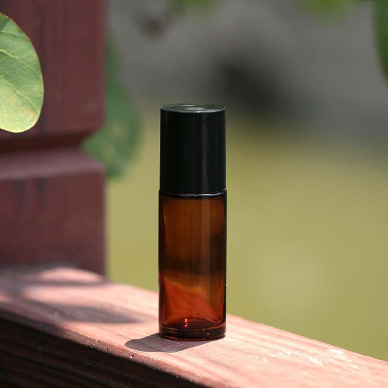 Refillable 30ml Brown Glass Essential Oil Roller Bottles - Set of 2