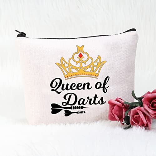 Queen of Darts Cosmetic Bag - POFULL Makeup Organizer for Travel