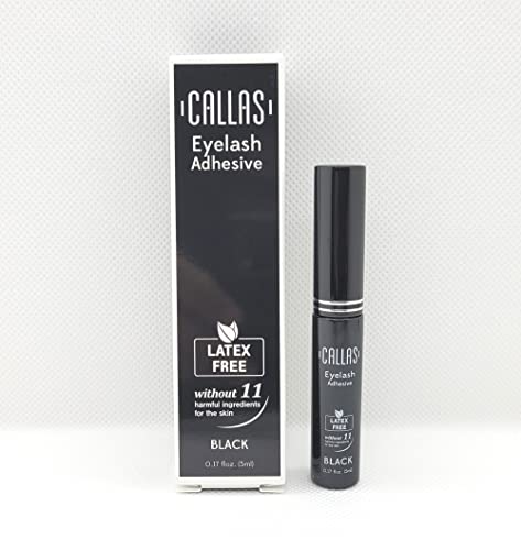 Callas Waterproof Latex-Free Eyelash Adhesive, Black, 0.17oz/5ml