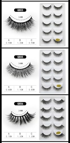 Vayator G809 3D Mink Lashes - 10 Pairs Natural Dramatic Volume