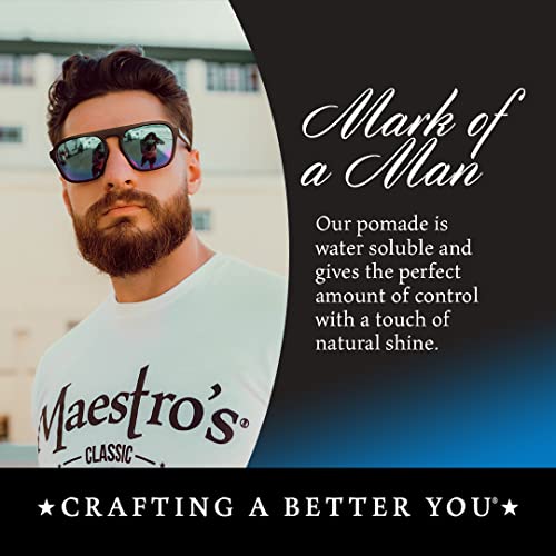 Maestro's Classic Mark of a Man Blend Hair Pomade, 4 oz - Medium Hold & Natural Shine