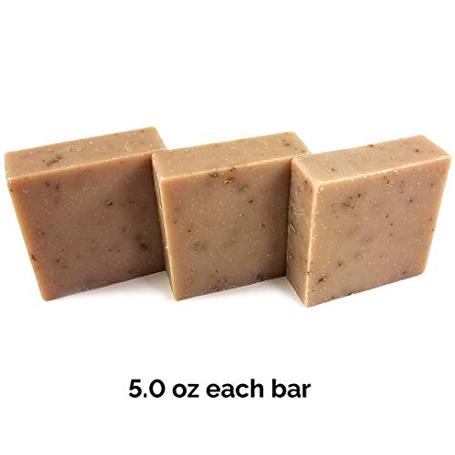 Missamé Handmade Goat Milk Soap Bar - Oatmeal Honey, 3-Pack (15 oz)