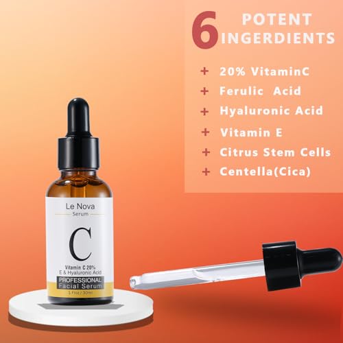 Le Nova Vitamin C Serum for Face – Brightening, Anti-Aging, Hydrating
