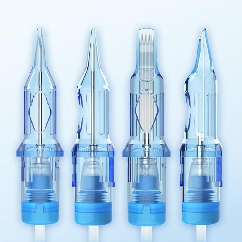 Emalla ELIOT Tattoo Cartridge Needles, 20Pcs Premium Tattoo Needles #10 Standard Round Liner Tattoo Cartridges 1003RLL Tattoo Needles Diameter 0.30mm Long Taper 5.0mm for Machine Tattoo Supplies