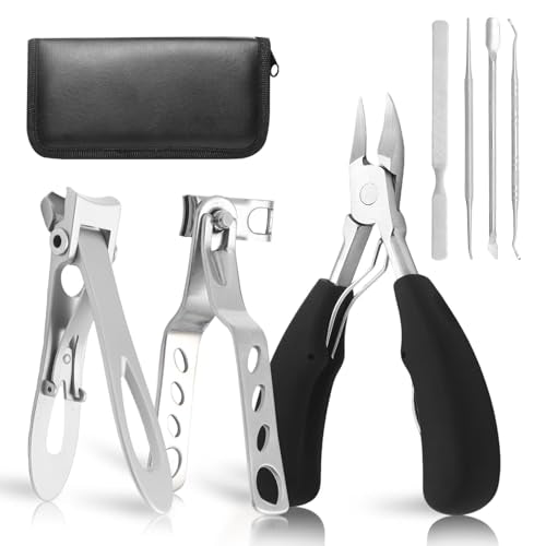 Foot Care Set with Nail Clippers & Podiatrist Tools for Thick Nails