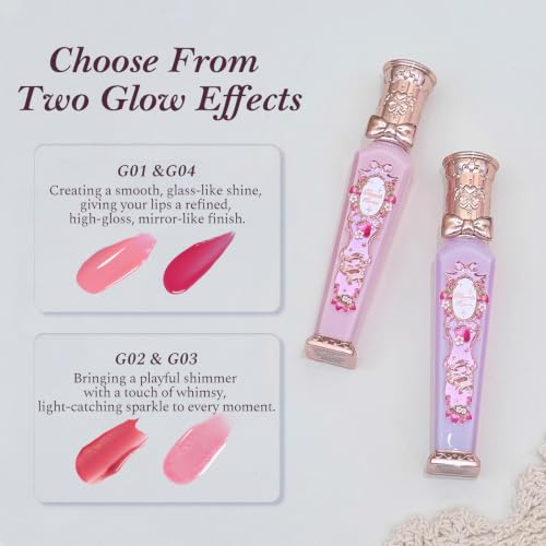 Flower Knows Violet Strawberry Rococo Lip Gloss G01 - Light Baby Pink