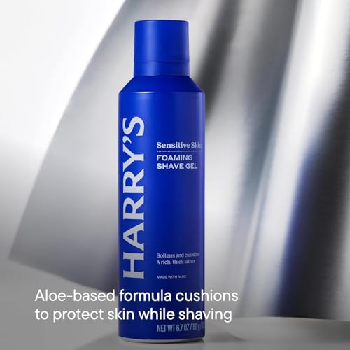 Harry's Plus Shave Gift Set for Men, Limited Edition Shave Kit for Men, 1 Razor Handle, 3 Cartridges, 1 Travel Blade Cover, and 6.7 oz Foaming Shave Gel