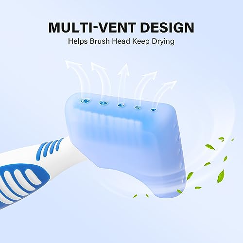 Anbbas 2-Pack Soft Silicone Denture Brush Covers for Travel
