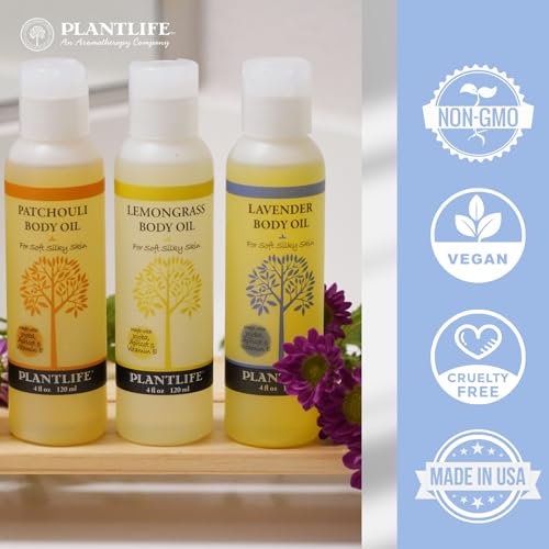 Plantlife Herbal Neem Body Oil - Hydrating & Non-Greasy, 4 oz