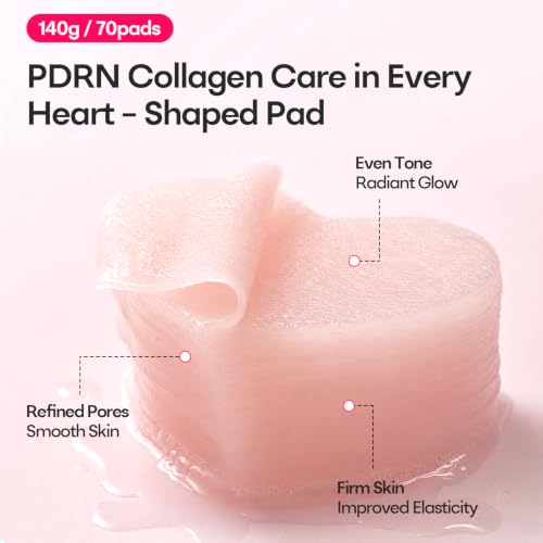 SPODARE Salmon DNA Collagen Jelly Toner Pads Pink, 70 Count – Hydrating Face Mask & Eye Care
