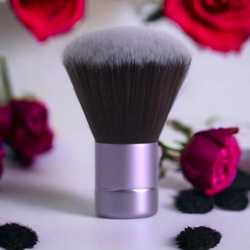 BevyGold Violet Large Kabuki Powder Brush - Ultra-Soft Face & Body Makeup Tool